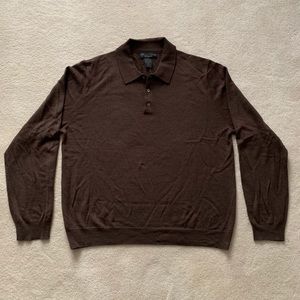 Bloomingdale’s Brown Collared Sweater